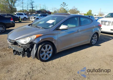 2013 Hyundai Elantra Limited from USA, damaged, VIN KMHDH4AE9DU527203